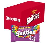 Skittles Wild Berry Sweets, Fruit Chewy Bulk Sweets Box, Sweets Gift Box, 36 Packs of 45g