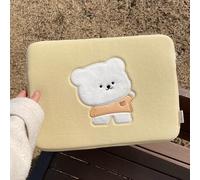 Skive Laptop Sleeve Pouch Notebooks Soft Protective Case for MacBook Air/Pro, LG Gram, Samsung, Lightweight & Stylish Fabric Cover (Yellow, 13~14 in)