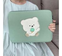 Skive Laptop Sleeve Pouch Notebooks Soft Protective Case for MacBook Air/Pro, LG Gram, Samsung, Lightweight & Stylish Fabric Cover (Green, 13~14 in)