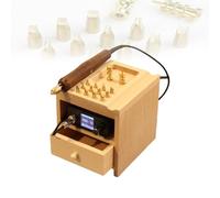 Skiving Machine, Electric Leather Edge Creaser, Digital Craft Tool 80-480°C with 14 Accessories for Handcrafting Leather and Hide Materials