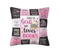 Skizbcw Book Lovers Gifts for Women, Bookish Gifts for Book Lover, Book Club Gift for Readers, Book Gifts for Reading Lovers, Gift for Librarian/Book Nerd/Bookworm Throw Pillow Covers 18 x 18 Inch