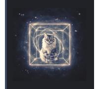Skizzenbuch, Notizbuch, blanko, 50 Seiten, "Schrödingers Katze": quadratisch, large, Notizheft, Malheft, Sketchbook, Journal, Maine Coon