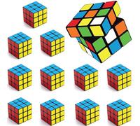 SKJAXF 12 Pcs Mini Rubix Cube 3x3 CM, Portable Mini Puzzles For Party Bags, Party Puzzle Toy Kids Adults, Elderly, Educational Toys Gift (12 Pack)