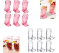 SKJAXF 12pcs Plastic Cowboy Boot Shot Glasses, Funny Shot Glasses for Bachelorette Theme Party Supplies, Wedding Decorations