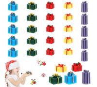 SKJAXF 25 Mini Christmas Tree Decorations - Miniature Resin Decorations for DIY Craft Phone Case Making Supplies