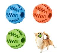 SKJAXF 3Pcs Dog Treat Balls 6cm - Bite Resistant, Natural Rubber, Toys For Dogs To Stop Boredom, Suitable For Cleaning/Chewing/Playing/Distributing Teeth Training