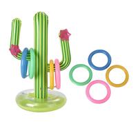 SKJAXF Cactus Toy, 9-Piece Inflatable Cactus Ring Toss Game Set, inflatable party props, Indoor Outdoor Party Games for Kids and Family, Garden Party, Pool Games, Hawaiian Theme Dec