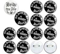 SKJIAYEE 12 Pcs Bride or Die Bachelorette Buttons Pins Set, 1 Bride or Die Pin, 11 Till Death Do Us Party Bridesmaid Pins Decorations for Bridal Shower Engagement Halloween Bachelorette Supplies