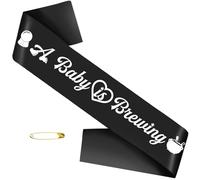 SKJIAYEE A Baby is Brewing Sash, Black White Halloween Mom to Be Pregnancy Sash for A Baby is Brewing Party, Halloween-theme Baby Shower Gender Reveal Party Decorations Supplies Gifts Jokes