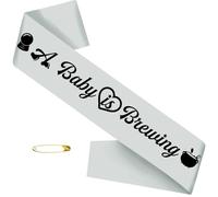 SKJIAYEE A Baby is Brewing Sash, Silver Black Halloween Mom to Be Pregnancy Sash for A Baby is Brewing Party, Halloween-theme Baby Shower Gender Reveal Party Decorations Supplies Gifts Jokes