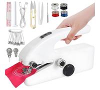 SKJJM Handheld Sewing Machine for Beginners, 2-Speed Mini Machine with USB & Battery Power, Fast Stitch for Fabrics and Clothes for Adults DIY Home Traveling Compact and Lightweight, Easy to Use