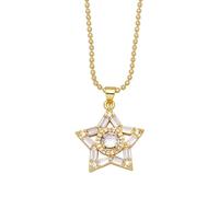 SKJUBLPG Beaded Necklace Multi-Color Star Women'S Rainbow Jewelry Beautiful Versatile That Can Be Worn With Any Style White