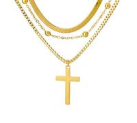 SKJUBLPG Cross Pendant Necklace Women Star Girl Gothic Jewelry Beautiful Multi-Purpose N03605G