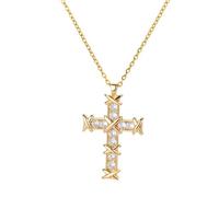SKJUBLPG Cross Pendant Necklace Women Star Girl Gothic Jewelry Beautiful Multi-Purpose N05307G