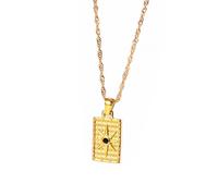 SKJUBLPG Double-Sided Octagonal Star Square Pendant Necklace Jewelry Can Be Worn With A Beautiful Versatile