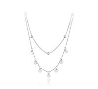 SKJUBLPG Fashion Bohemian Double Layer Pendant Chain Necklace Beach Jewelry Pendant Necklace Women N19127P