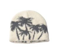 SKJUBLPG Hats Caps Skullies Beanies Beanie Coconut Tree Warm Star Ski Hat Knitted Hip Hop Dice 54Cm-60Cm Beige