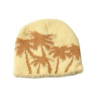 SKJUBLPG Hats Caps Skullies Beanies Beanie Coconut Tree Warm Star Ski Hat Knitted Hip Hop Dice 54Cm-60Cm Yellow