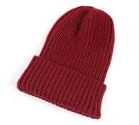 SKJUBLPG Hats Caps Skullies Beanies Beanie Knitted Women Warm Soft Fashion Elasticity56-60Cm 25Winered