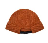 SKJUBLPG Hats Caps Skullies Beanies Beanie Mens Knitted Hat Adjustable Buckle Black Solid Color Ski Womens Head56-58Cm Sugar