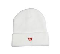 SKJUBLPG Hats Caps Skullies Beanies Beanie Super Simple Line Love Hat Men And Women Outdoor Warm Soft Ski Bicycle Cold-Proof M(55-60Cm) White