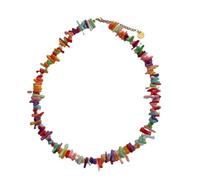 SKJUBLPG Rainbow Irregular String Necklace Women'S Jewelry Exquisite Versatile That Can Be Worn With Any Style Multi