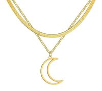 SKJUBLPG Simple Retro Hollow Crescent Pendant Necklace Personality Style Women'S Men'S Jewelry 2