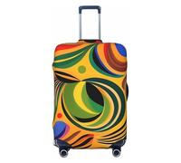 SKKNT African Ethnic Pattern Print Washable Suitcase Cover Personalized Luggage Protector Travel Elastic Anti Scratch, Black, S