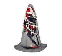 SKKNT American Football Print Hooded Cloak Unisex Variety Wizard Robe Halloween Cosplay And Carnival Gothic