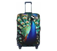 SKKNT Beautiful peacock Print Washable Suitcase Cover Personalized Luggage Protector Travel Elastic Anti Scratch, Black, XL
