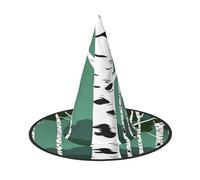 SKKNT Birch Trees Print Halloween Witch Hat Unisex Carnival Costume Accessory Cap Parties Themed Events
