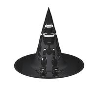 SKKNT Black Robot Print Halloween Witch Hat Unisex Carnival Costume Accessory Cap Parties Themed Events