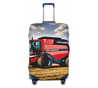 SKKNT Company Farm Tractor Print Washable Suitcase Cover Personalized Luggage Protector Travel Elastic Anti Scratch, Black, XL