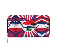 SKKNT Costa Rica Flag Print Spacious Trendy Leather Hand Wallet Women Wallet Clutch for Casual and Travel Use, Black, One Size, Art