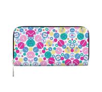 SKKNT Cute Nurse Print Spacious Trendy Leather Hand Wallet Women Wallet Clutch for Casual and Travel Use, Black, One Size, Art