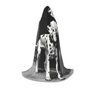 SKKNT Dalmatian 1 Print Halloween Hooded Cloak Full Length Cape With Hood For Men And Women For Carnival