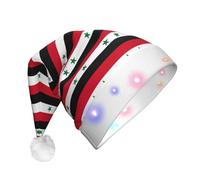 SKKNT Flag Of The Syrian Arab Republic Print Men Women Led Christmas Hat For Festive Party Supplies Xmas Cap Costume Accessory