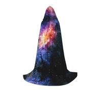 SKKNT Galaxy In The Universe Print Halloween Hooded Cloak Full Length Cape With Hood For Men And Women For Carnival