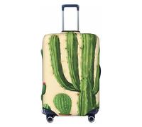 SKKNT Green Cactus Print Washable Suitcase Cover Personalized Luggage Protector Travel Elastic Anti Scratch, Black, L