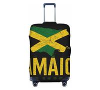 SKKNT Jamaica map outline Print Washable Suitcase Cover Personalized Luggage Protector Travel Elastic Anti Scratch, Black, M