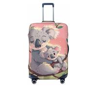 SKKNT Koala Bear Print Washable Suitcase Cover Personalized Luggage Protector Travel Elastic Anti Scratch, Black, XL