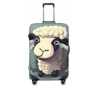 SKKNT Lamb Print Washable Suitcase Cover Personalized Luggage Protector Travel Elastic Anti Scratch, Black, XL