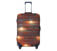 SKKNT Lights hit the brick wall Print Washable Suitcase Cover Personalized Luggage Protector Travel Elastic Anti Scratch, Black, X-Large