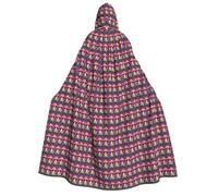 SKKNT Magic Red Mushroom Print Adult Hooded Cloak Comfortable Long Costume Halloween Christmas Carnival Theme