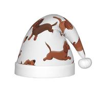 SKKNT Small Size Corgi Print Christmas Elf Hat For Santa Xmas Holiday Festive Winter Party New Year Accessory