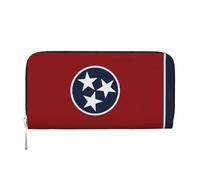 SKKNT Tennessee state flag Print Spacious Trendy Leather Hand Wallet Women Wallet Clutch for Casual and Travel Use, Black, One Size, Art