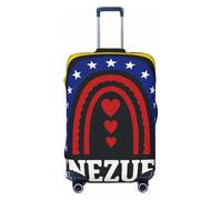 SKKNT Venezuela Rain Print Washable Suitcase Cover Personalized Luggage Protector Travel Elastic Anti Scratch, Black, S