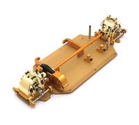 SKKWJEGE 1/14 RC Car Bottom Plate Battery Holder Differential Spare Parts Gearbox Kit Replacement for WLtoys 144010 144001 144002 Gold