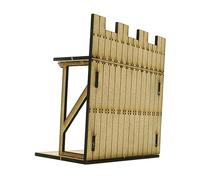 SKKWJEGE 1/72 Miniature Wooden Fortress for Micro Landscape Architecture Model Layout Big Right Angle, 8-12 cm