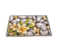 SKKWJEGE 1 Set Latch Hooking Rug Kits Embroidery Carpet W/Canvas Blanket, Yellow Flower, 50x30 cm